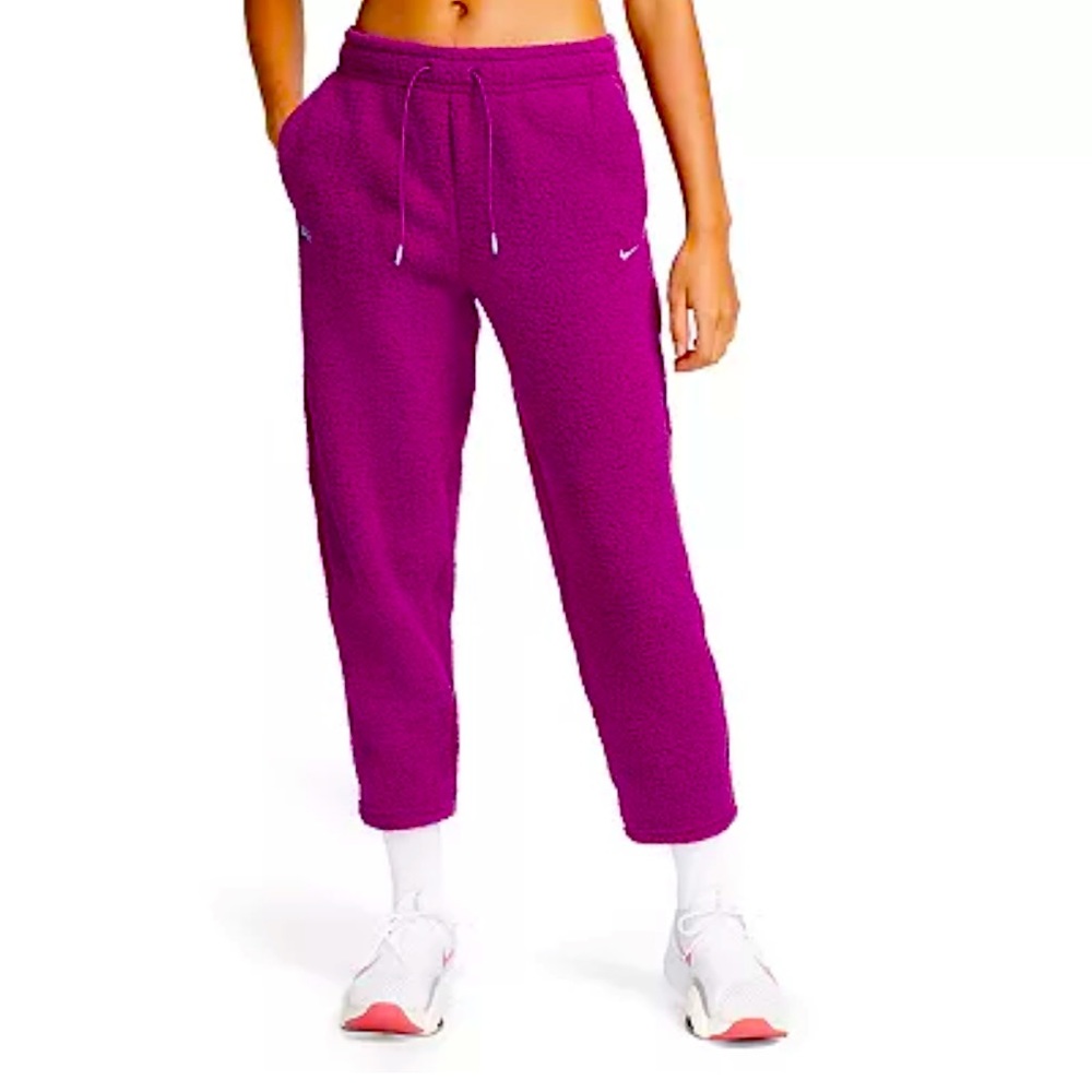 NIKE Therma-FIT Purple Fleece Training Pants NEW
